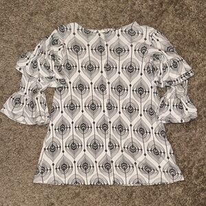 Vintage Kate Quinn Ruffle Sleeve Tunic Dress